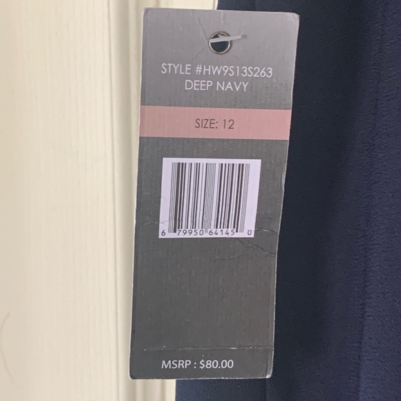 GORGEOUS NAVY DRESS SZ 12 by Sharagano - Picture 5 of 9